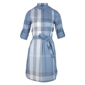 버버리 켈시 면 셔츠 드레스 8027709 (CANVAS BLUE)