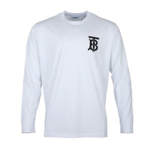 버버리 애서튼 남성 맨투맨 티셔츠 8024600 (WHITE)