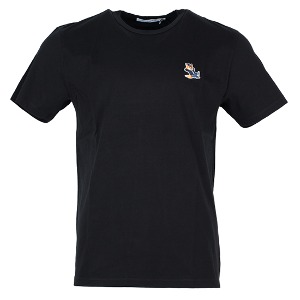 메종키츠네 남성 폭스 패치 면 티셔츠 JM00122KJ0008 P199 (BLACK)